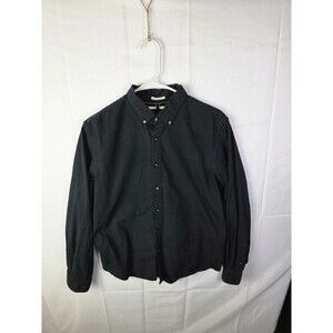 Denim & Flower Men's Medium Black Long Sleeve Shirt Button Down Shirt